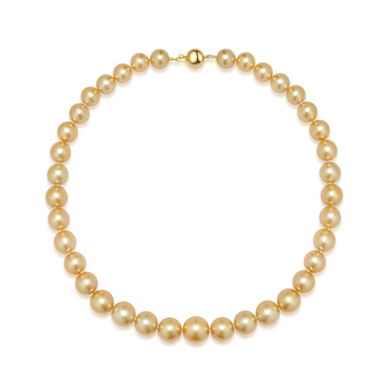 18K Aurora Moon Rainbow South Sea Golden Pearl Necklace KN00214 - Elegant Jewelry for Women, Perfect for Weddings, Parties & Special Occasions