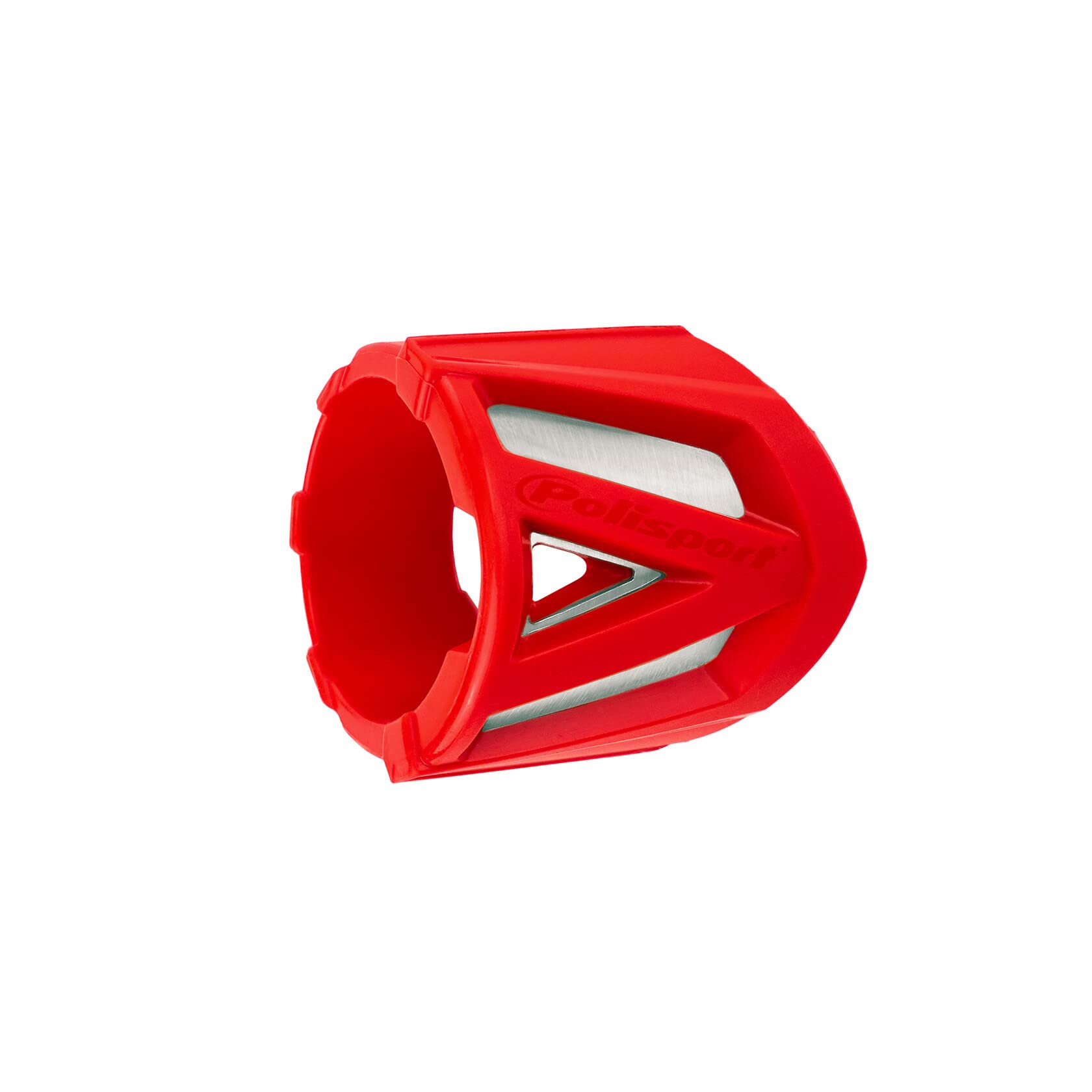 Polisport Red Large Motorcycle Silencer Protector - Heat Shield for Exhaust Pipe, Durable & Stylish - Perfect for Off-Road Bikes, Dirt Bikes & ATV Riding Protection