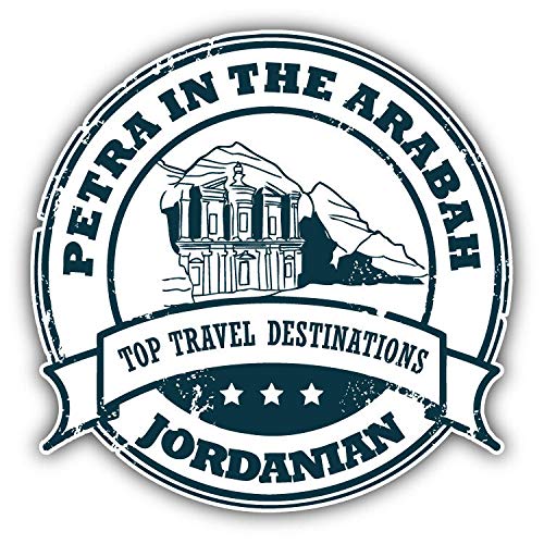 Petra Jordan Travel Vinyl Decal Sticker - Waterproof Car Bumper Sticker 5 Inch - Perfect for Cars, Laptops, Windows & Travel Gear