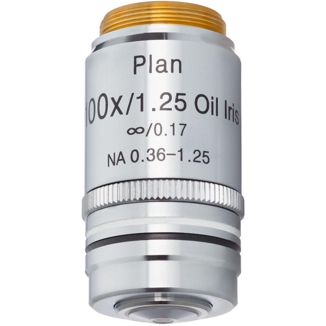 Amscope 100X Oil Immersion Infinity Corrected Darkfield Microscope with Plan Objective & Iris - Ideal for Microbiology, Cell Research, and Laboratory Analysis