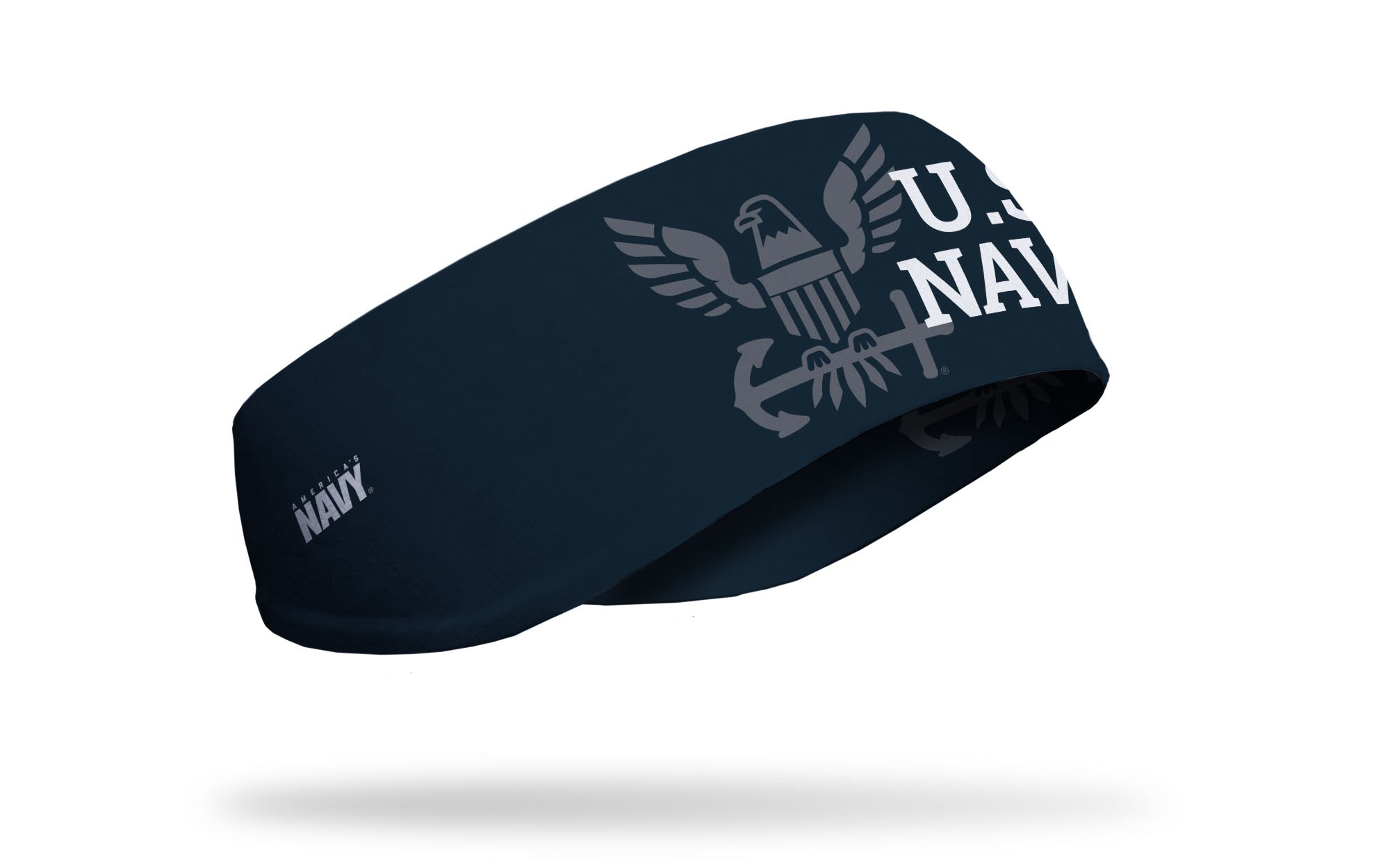 Eagle Icon Navy Blue Ear Warmer for Women & Men - Winter Sports Headband for Running, Skiing, and Outdoor Activities