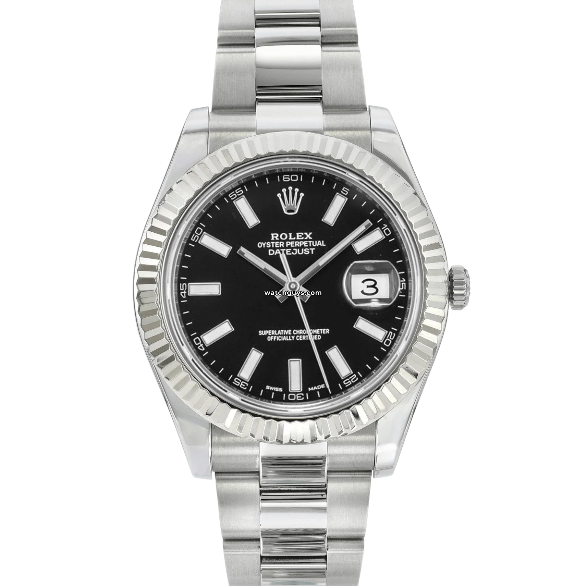 Rolex Datejust 116334 Men's Watch - Black Dial Stainless Steel - Luxury Dress Watch for Business & Formal Occasions