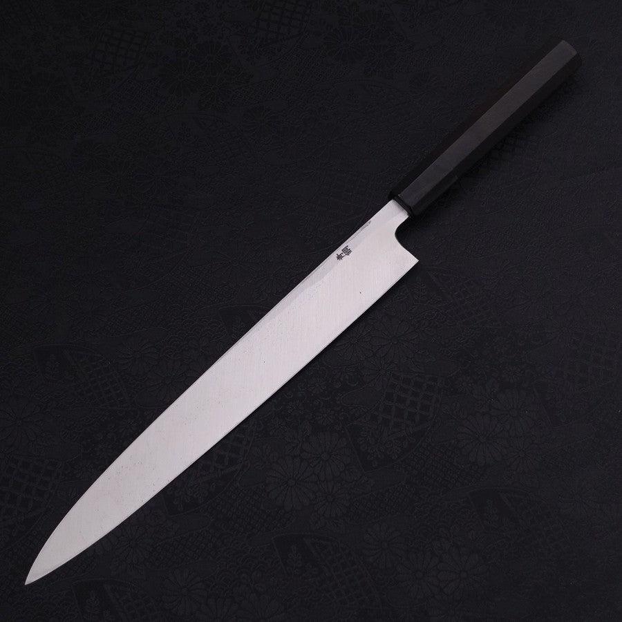 Premium Yanagiba Sushi Knife - Blue Steel #2 Kurouchi Finish with Sakura Fuji Buffalo Ebony Handle (270mm) - Perfect for Sushi Chefs & Japanese Cuisine Lovers