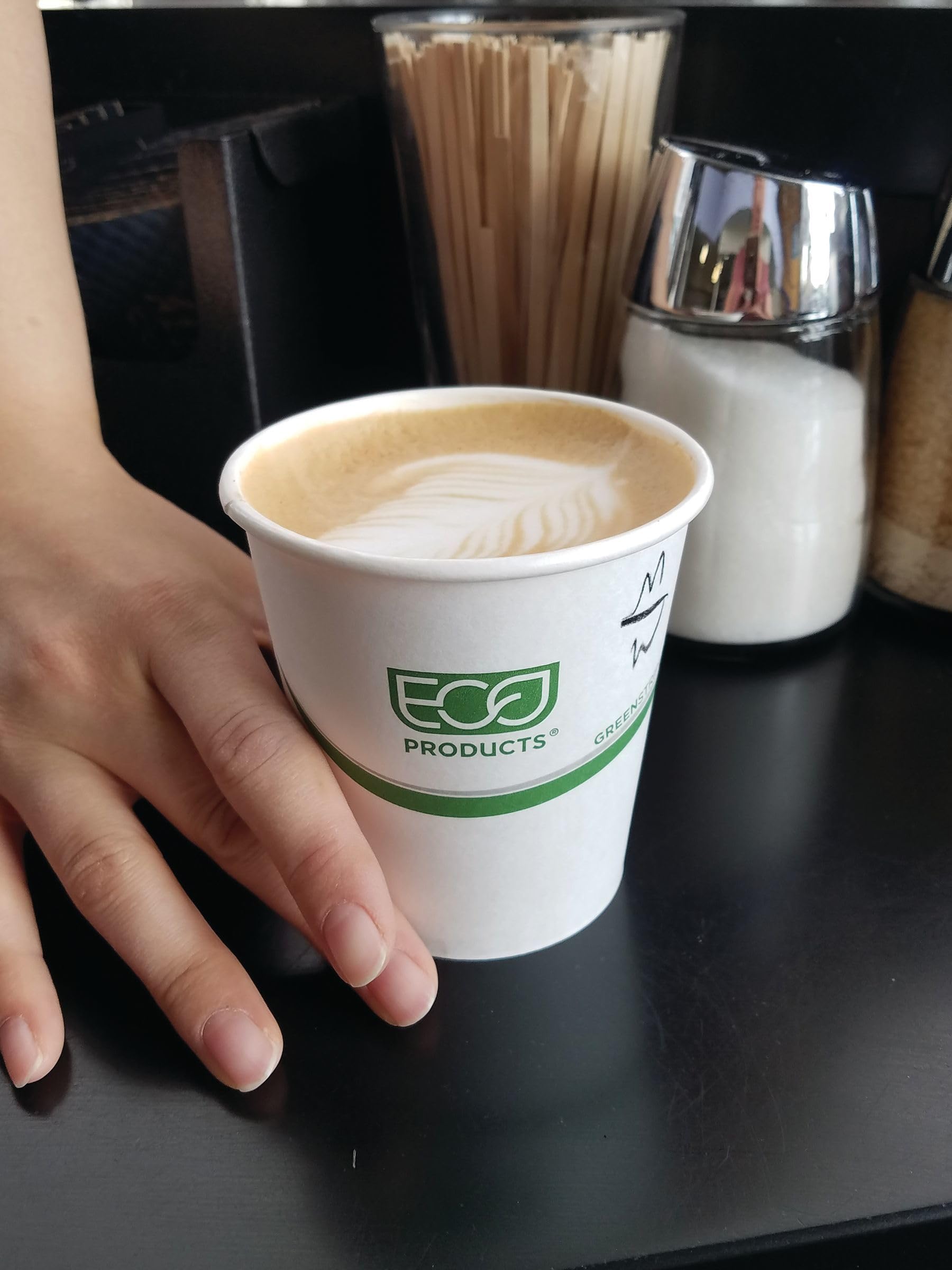ECO PRODUCTS Compostable 12oz Coffee Cups - 1000 Count Case, White Single Wall Hot Paper Cups with Plant-Based PLA Lining | Biodegradable & Eco-Friendly Disposable Cups for Coffee Shops, Offices, and Events