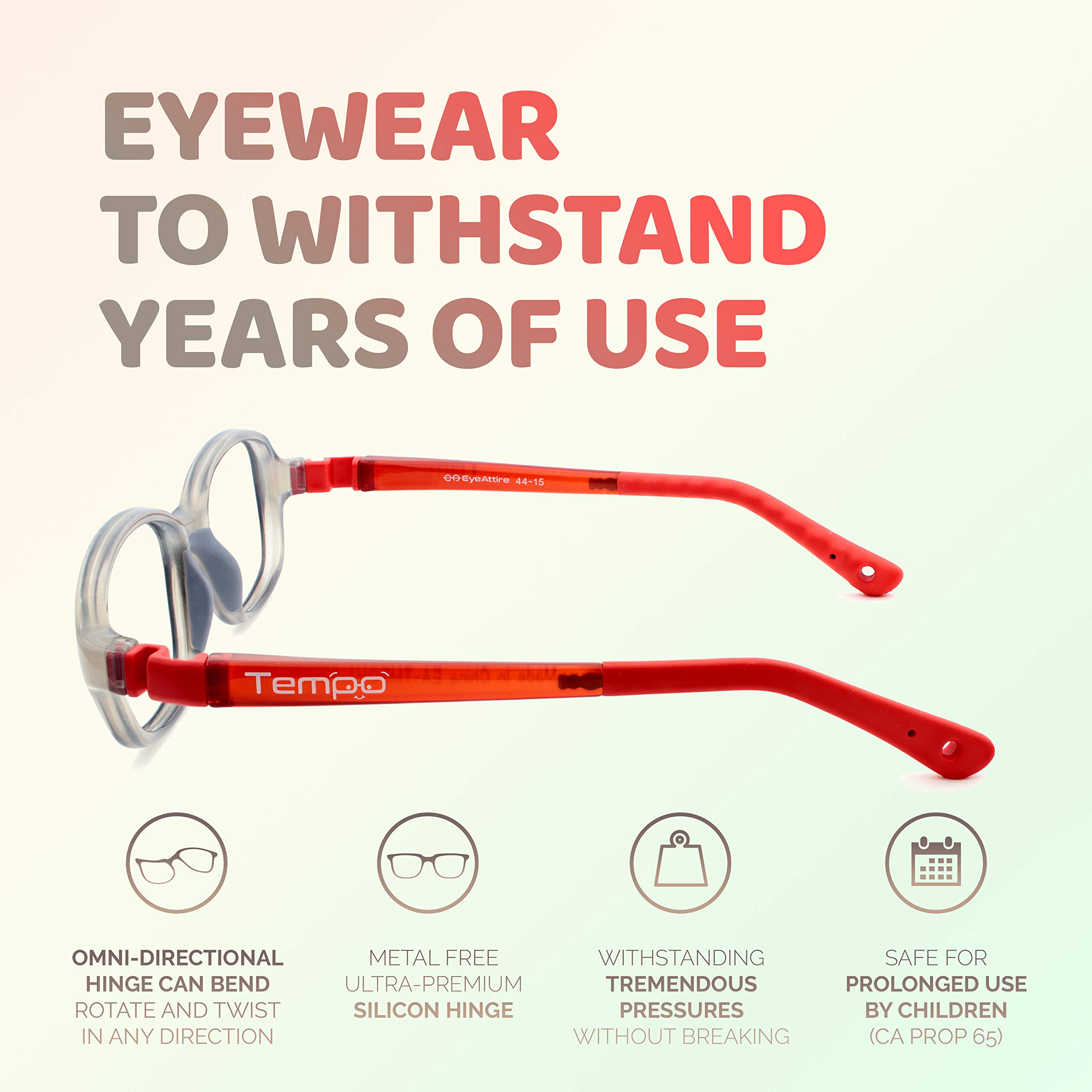 Unbreakable Kids Glasses - Flexible & Durable Children's Eyewear for Active Lifestyles - Perfect for School, Sports & Outdoor Play - Model 3006