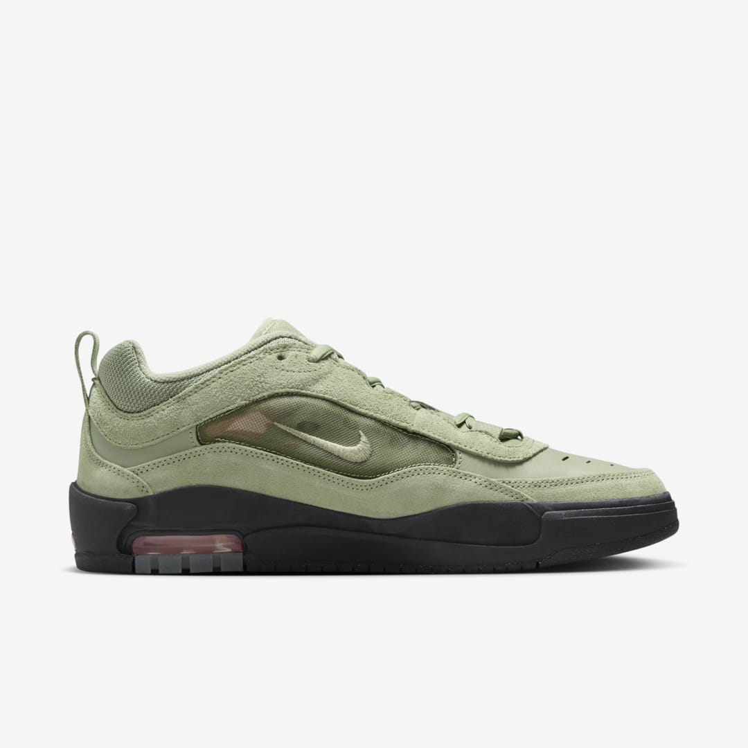 Nike SB Air Max Ishod Skateboarding Shoes - Oil Green Color | Comfortable & Durable for Street Skating, Casual Wear & Sports | Men's Sneakers for Skateboarders & Athletes