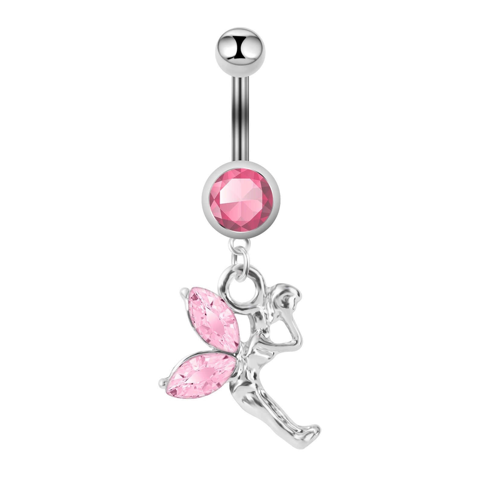 Angel Wings Belly Rings - Stainless Steel Navel Piercing Jewelry for Women | Trendy Body Jewelry for Parties, Beach & Everyday Wear