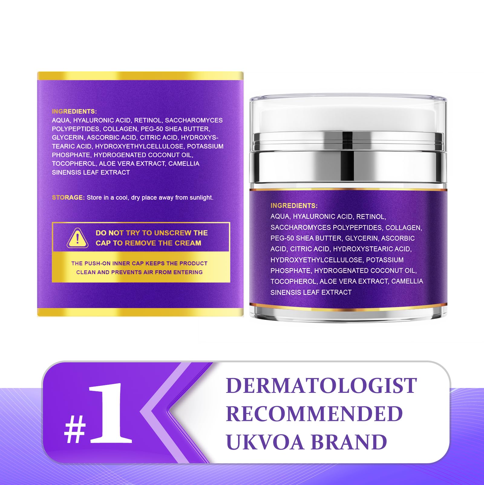 Best Neck Firming Cream for Women - Retinol, Collagen & Hyaluronic Acid Anti-Aging Moisturizer - Tighten & Lift Sagging Skin - 1.7 Fl Oz - Perfect for Night Routine & Daily Skincare
