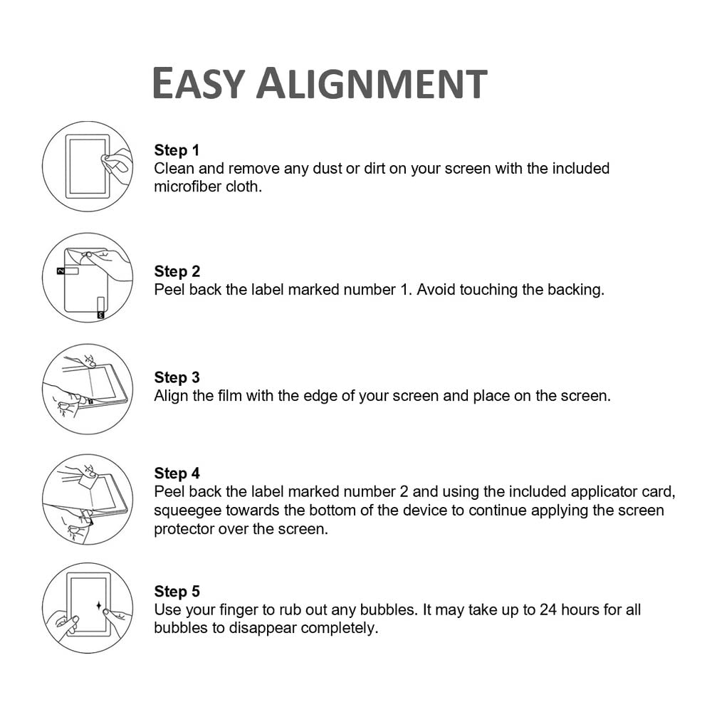 NuPro Clear Screen Protector (2 Pack) for Kindle 2022 - HD Anti-Scratch Film with Bubble-Free Installation - Perfect for Reading, Travel & Everyday Use
