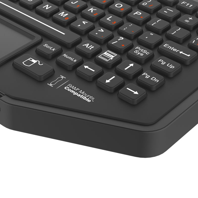 GDS® Keyboard™ with Track Pad (RAM KB2 USB) - Ergonomic Wireless Keyboard for PC, Mac, Laptop - Perfect for Office, Gaming & Home Use
