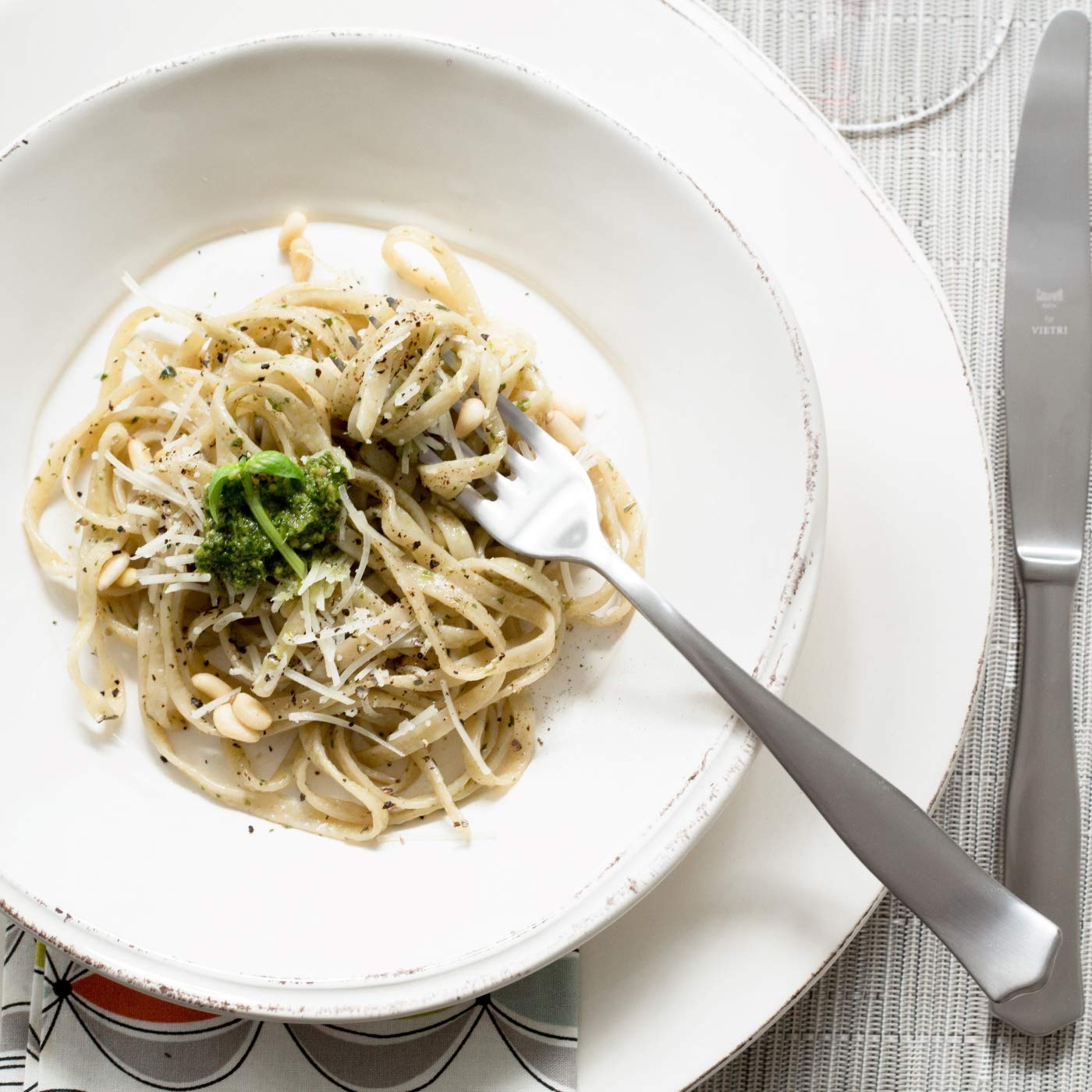 Vietri Lastra Linen Pasta Bowl - 8.75