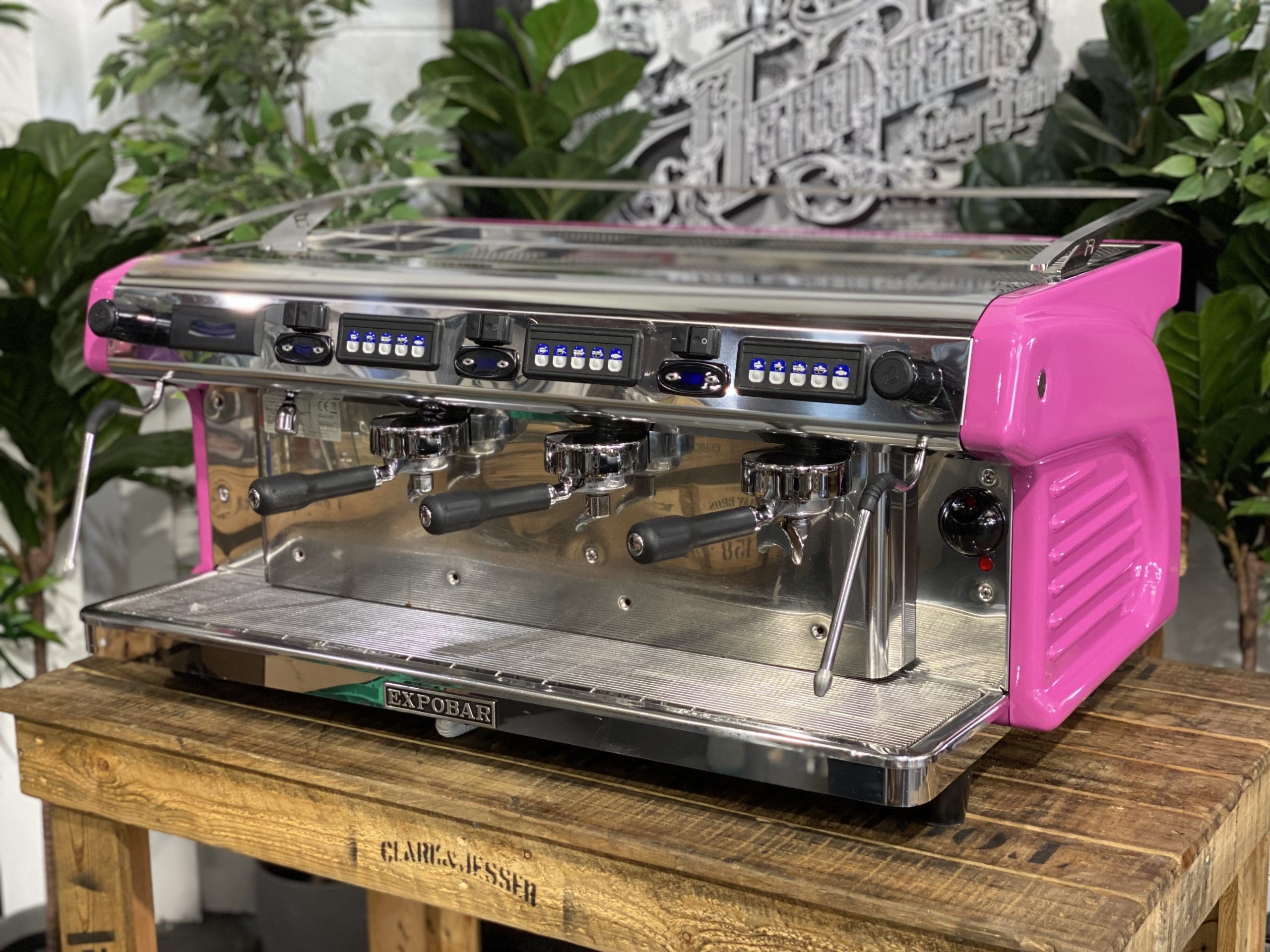 Expobar Alpha Ruggero 3 Group Commercial Espresso Machine in Pink - Perfect for Coffee Shops, Restaurants & Home Baristas