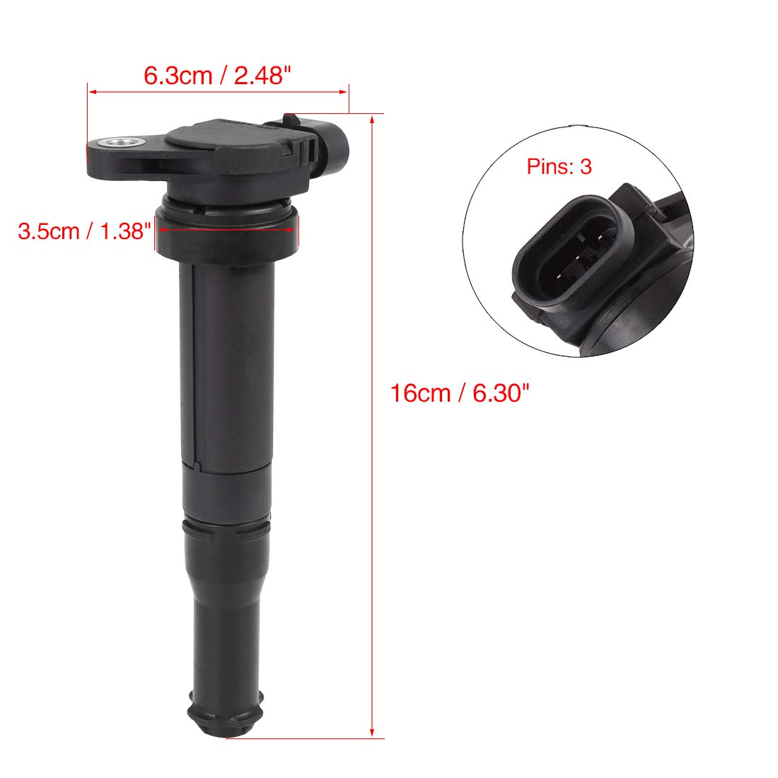 uxcell 27301-23400 Ignition Coil Compatible with Kia Carens 1.8i 1793CC 81KW MPV 2000-2002 Models - Replacement Part for Smooth Engine Performance & Better Fuel Efficiency