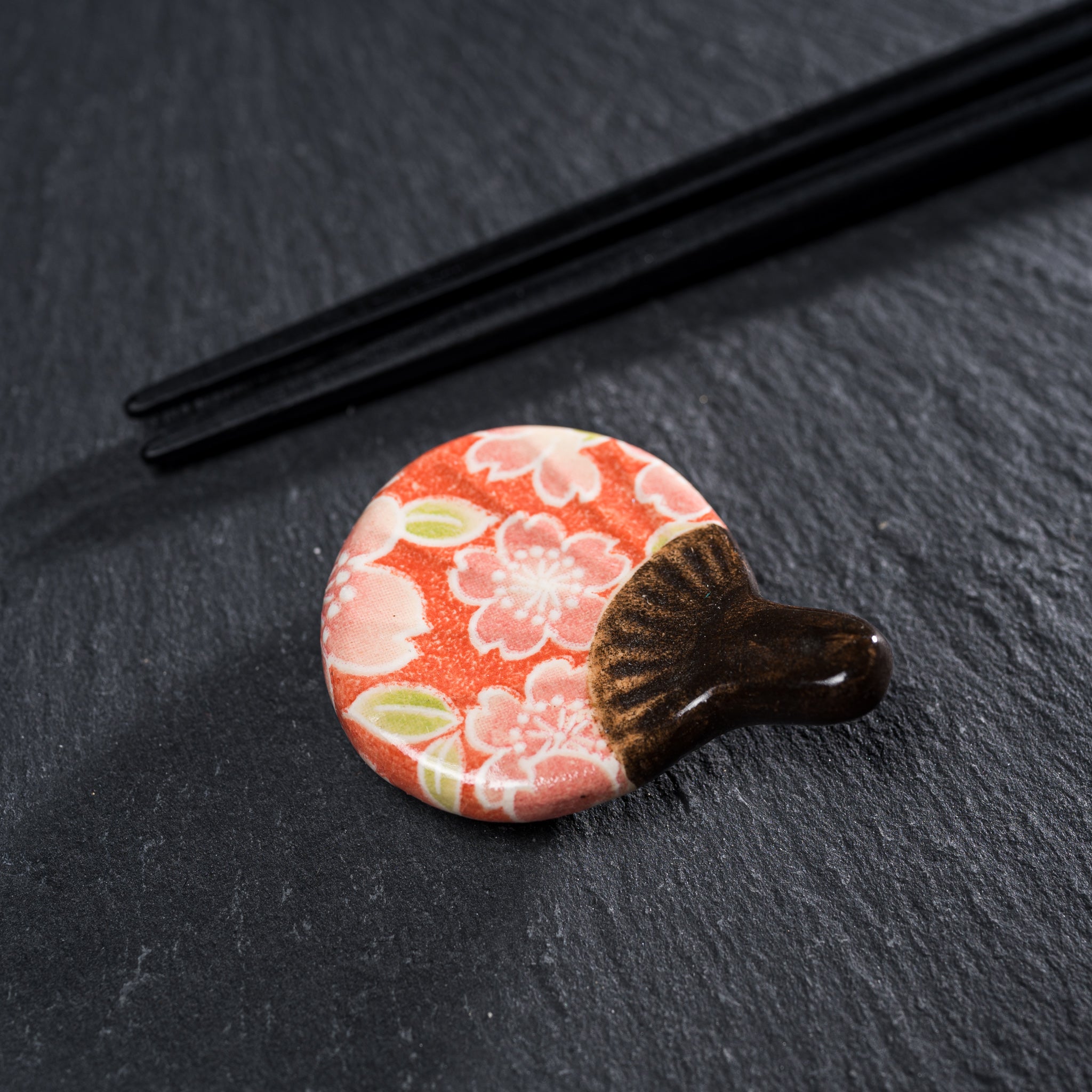 Japanese Fan Chopstick Rest - Traditional Handmade Ceramic Chopstick Holder - 7 Unique Designs for Sushi, Ramen & Asian Dining Decor