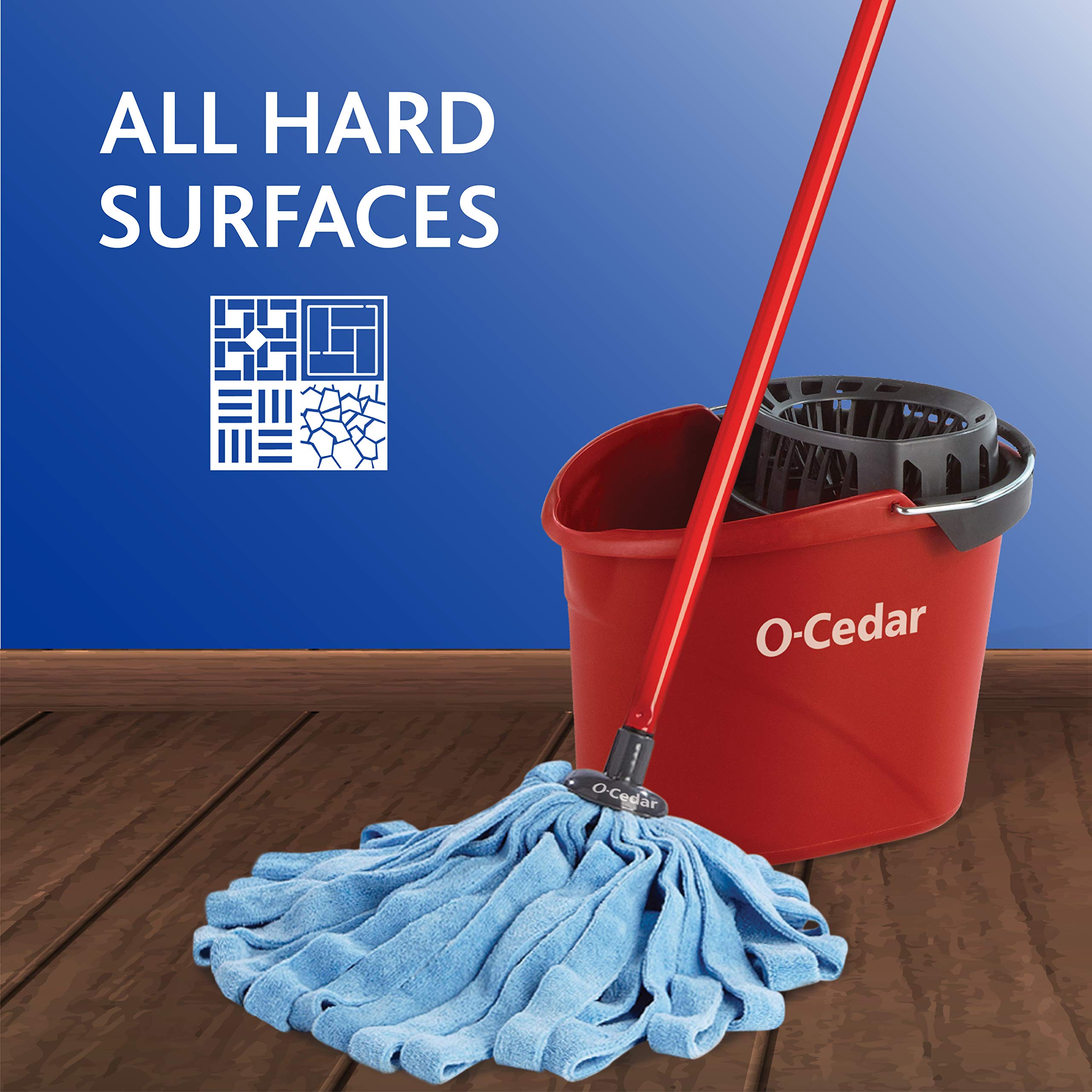 O-Cedar Microfiber Mop Refill Pads - 12 Pack | Super Absorbent & Reusable Cleaning Cloths for Floors, Hardwood & Tile | Perfect for Kitchen, Bathroom & Home Cleaning