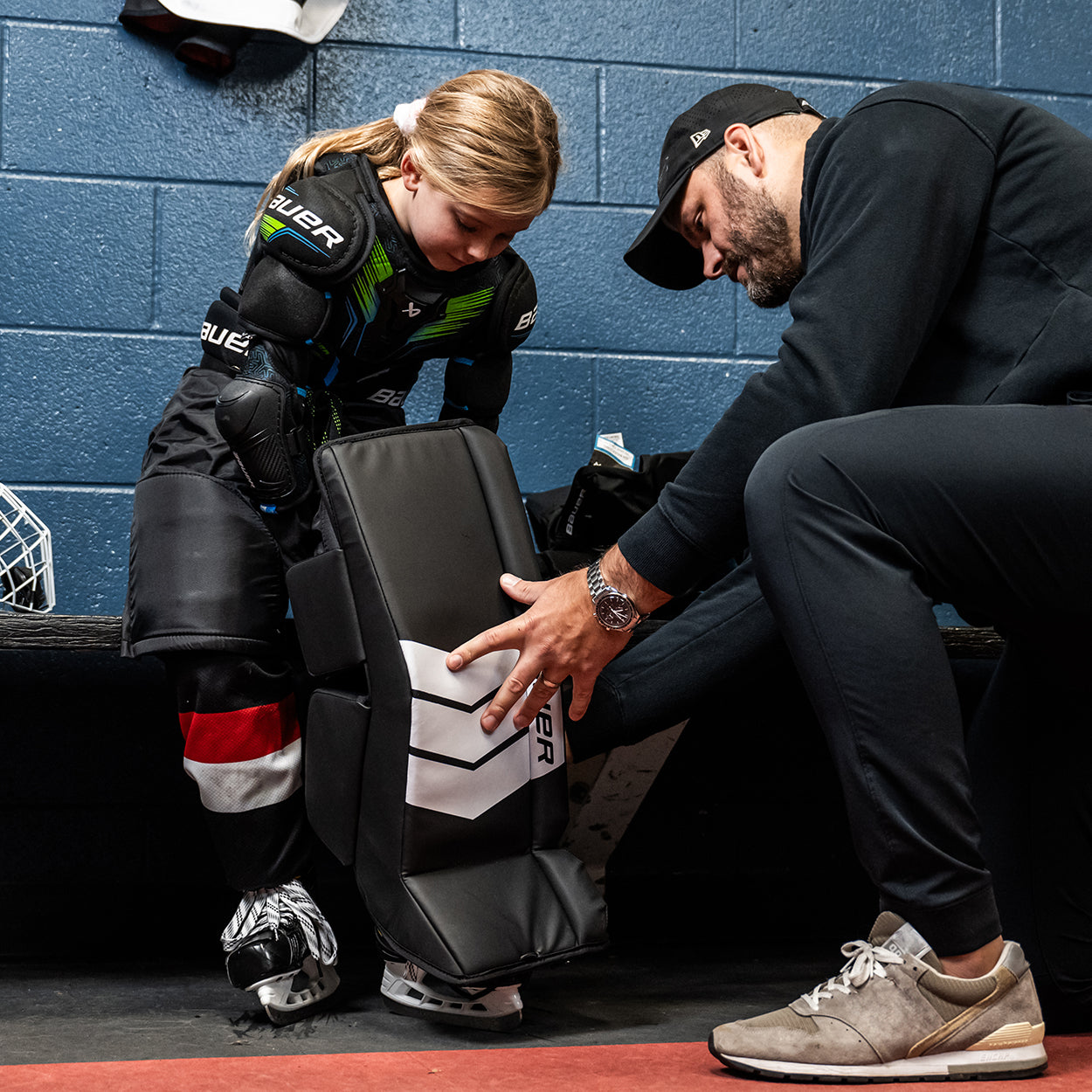 Bauer Learn to Save Goal Kit - Complete Hockey Goalie Training Set for Beginners - Perfect for Youth & Adult Ice Hockey Practice at Home or Rink
