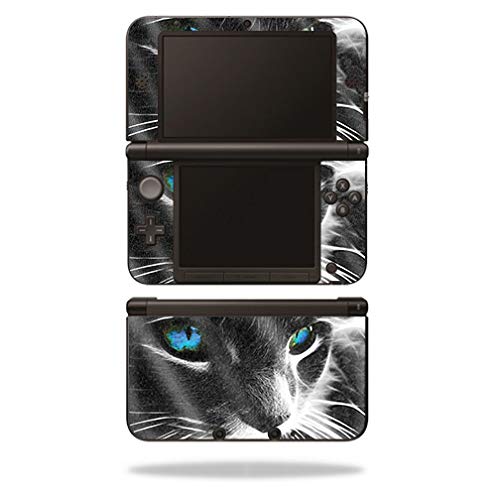 MightySkins Glossy Glitter Protective Skin Cover for Nintendo 3DS XL Original (2012-2014) - Cat Design | Durable Scratch-Resistant High-Gloss Finish | Easy to Apply & Remove | Made in USA | Perfect for Gaming Protection & Style Customization