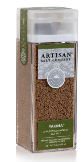 Premium Yakima Applewood Smoked Sea Salt by SaltWorks - Gourmet Flaky Finishing Salt for Grilling, BBQ & Meat Rubs - All-Natural Artisan Sea Salt for Steaks, Seafood & Home Cooking