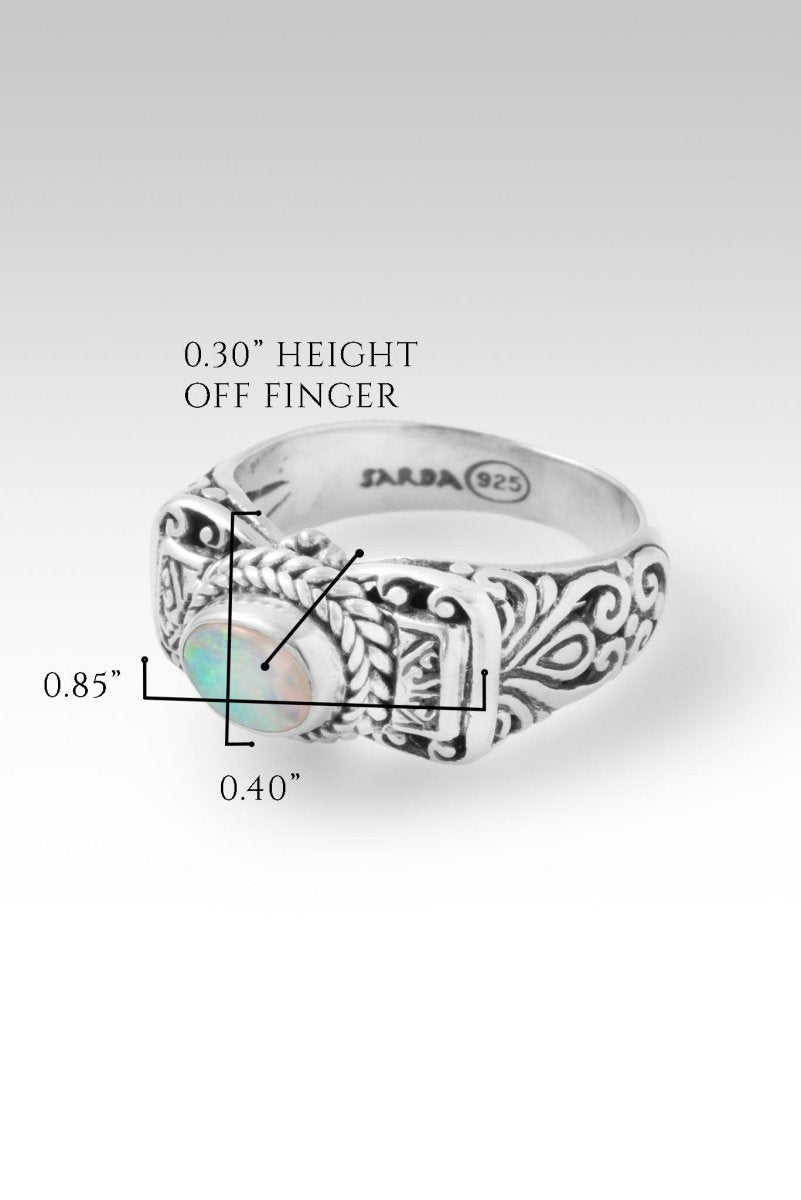 Start With Faith Ring™ in Australian White Opal - Elegant Sterling Silver Opal Jewelry for Women, Perfect for Everyday Wear, Gifts & Special Occasions