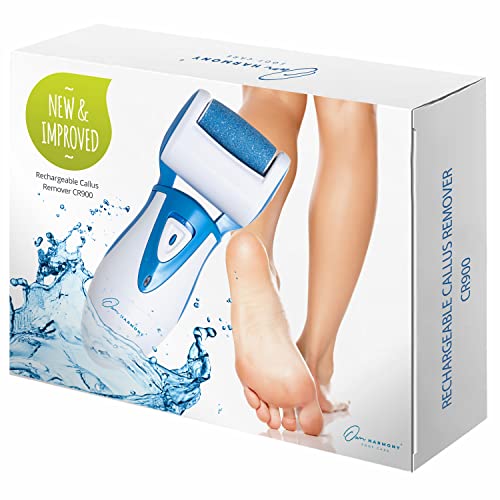 Professional Electric Callus Remover for Women - Rechargeable Foot File & Pedicure Tool with 3 Rollers - Best for Hard Cracked Dry Dead Skin Care - Perfect for Home Spa, Pedicure & Foot Care Routine (CR900 Model)