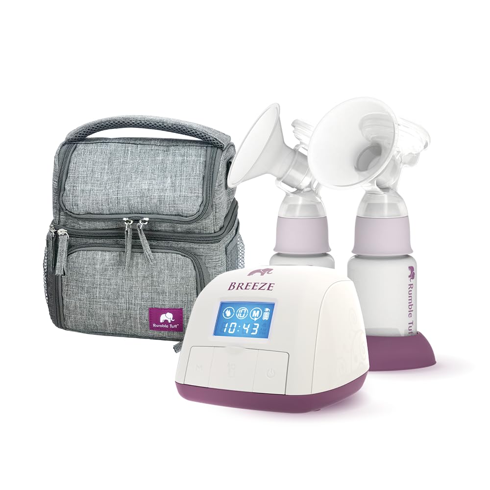 Breeze Electric Breast Pump with Classic Collection Kits & Portable Tote Bag - Hands-Free Pumping for Busy Moms at Work, Travel or Home Use