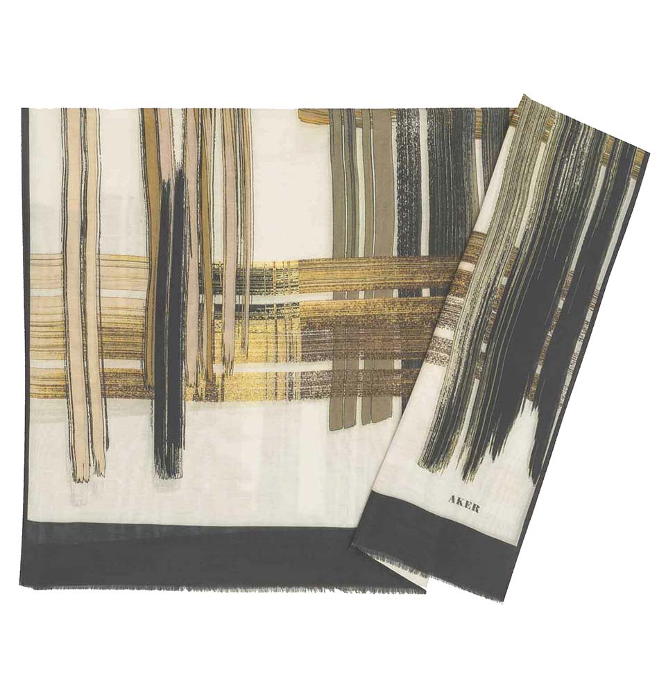 Aker Silk Cotton Patterned Hijab Shawl #8095 413 - Elegant Muslim Headscarf for Women, Lightweight & Breathable - Perfect for Daily Wear, Prayer, and Special Occasions