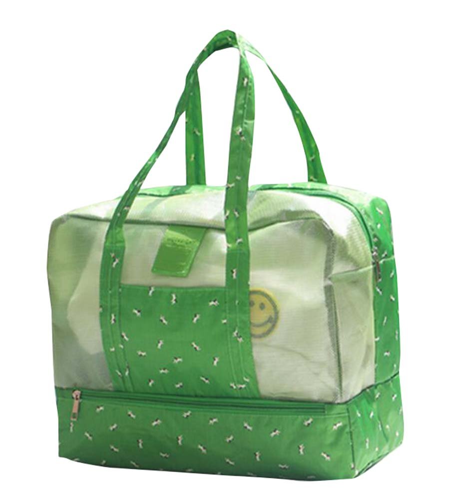 East Majik Waterproof Sports Bag - Durable Dry Wet Separate Storage for Swimming, Surfing, Yoga - Lightweight Green Gear for Beach, Gym & Outdoor Activities