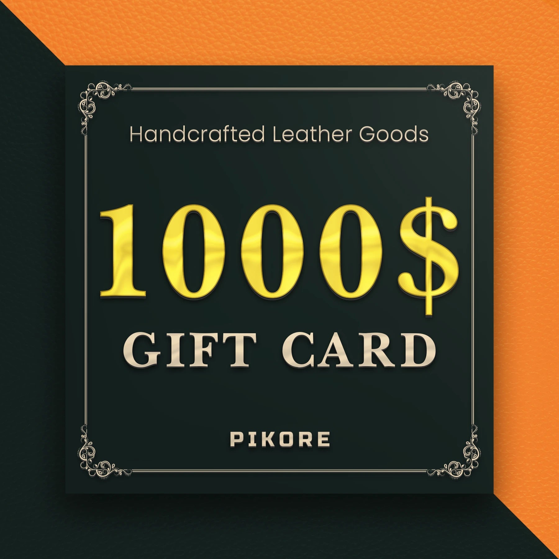 Pikore Genuine Leather Gift Card Holder - Premium RFID Blocking Wallet for Credit Cards & Cash - Perfect for Men & Women - Ideal for Travel, Business, and Everyday Use