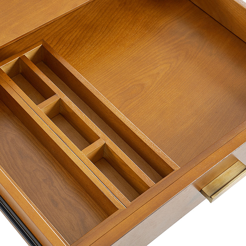 Trevor Mid Century Modern Computer Office Desk with USB Ports - Stylish Home Office Desk for Work & Study, Perfect for Small Spaces & Modern Interiors