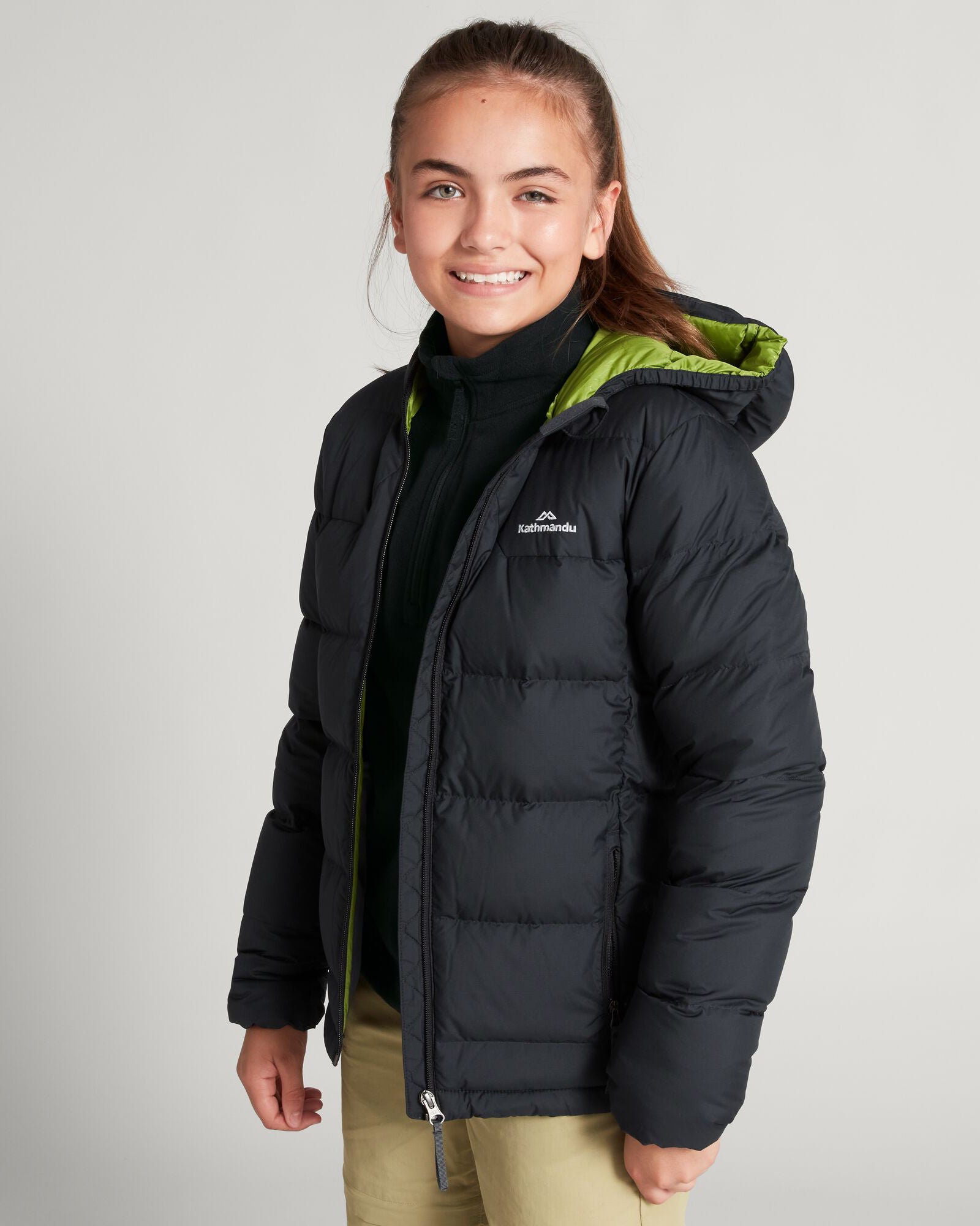 Girls' Epiq Down Jacket - Warm Winter Coat for Kids, Waterproof & Lightweight, Black - Perfect for Outdoor Activities & Cold Weather