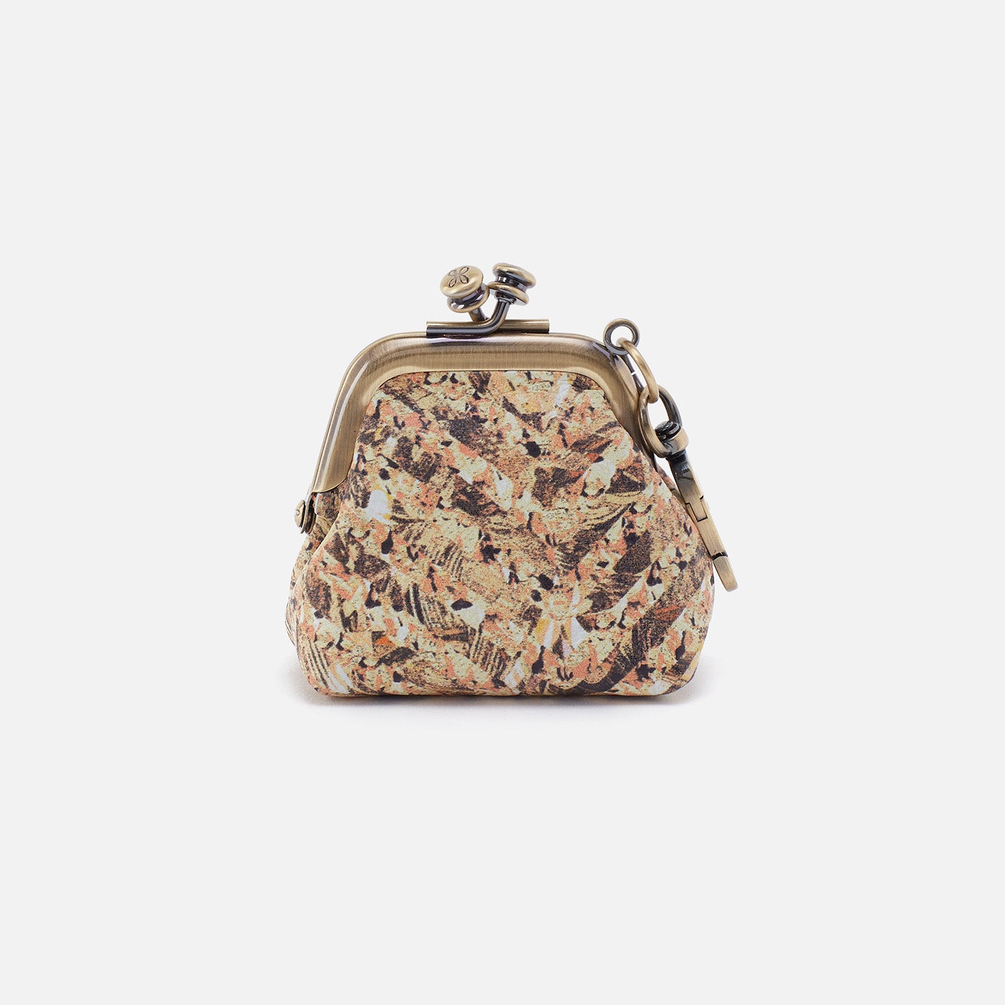 Run Frame Pouch in Printed Leather - Neutral Mosaic Print Crossbody Bag for Women | Perfect for Work, Travel & Everyday Use
