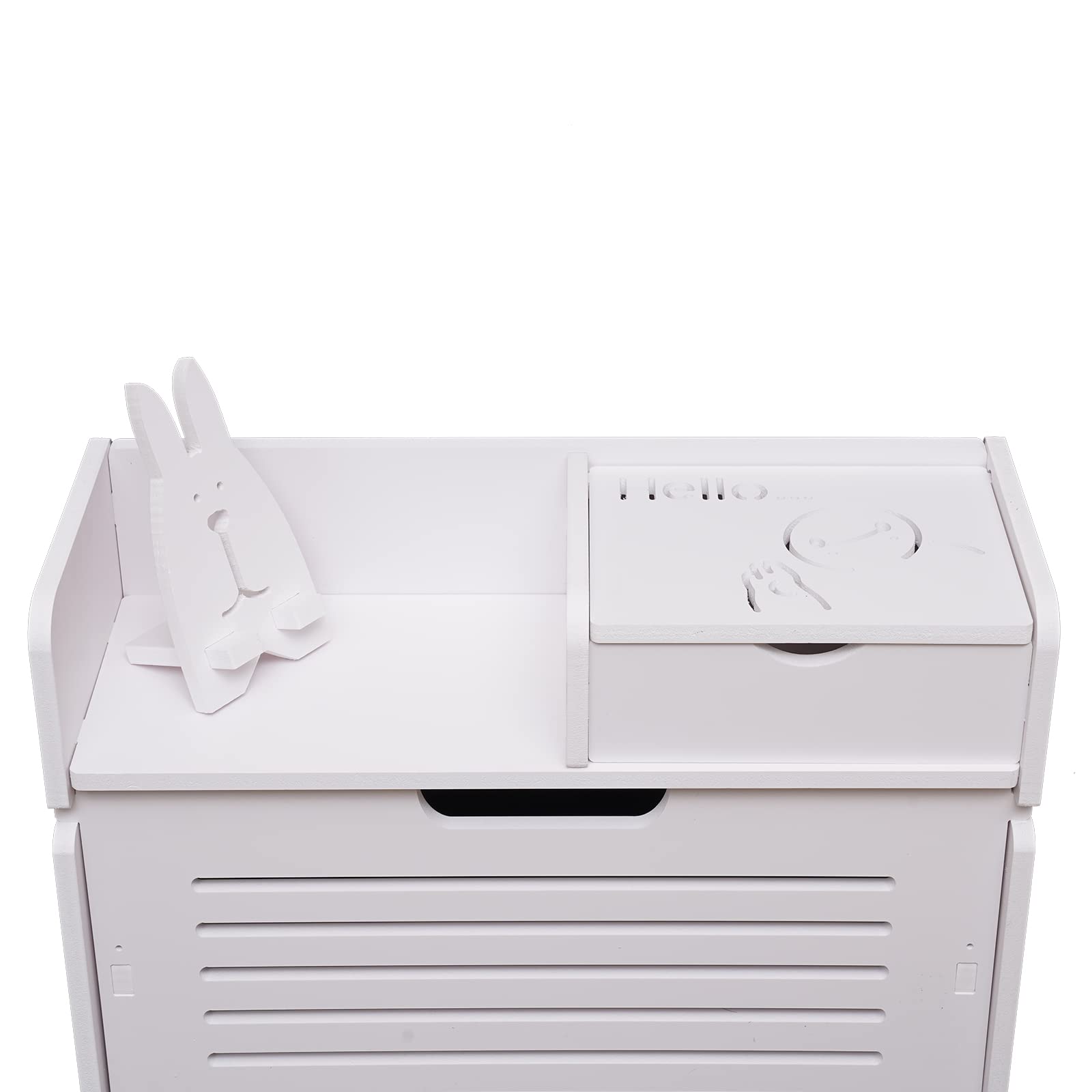 YIYIBYUS 2-Tier Narrow Shoe Cabinet - Multifunctional Space-Saving Shoe Rack Organizer for Entryway, Closet & Small Spaces - Modern Tilt-Out Design for Sneakers, Heels & Slippers - White Storage Solution for Home & Apartment