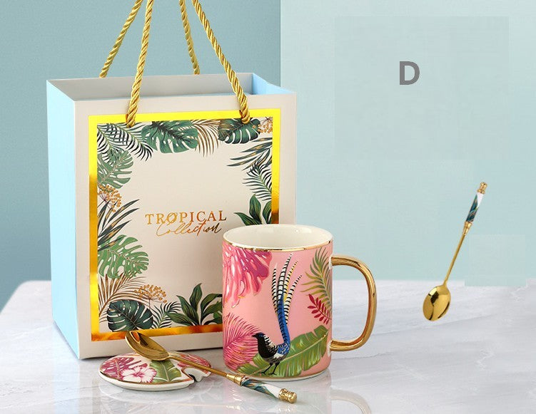 Jungle Animal Porcelain Mugs - 16oz Large Capacity Ceramic Coffee Cups with Gift Box, Creative Office Mugs for Tea, Coffee & Hot Chocolate - Perfect for Home, Office & Gifts