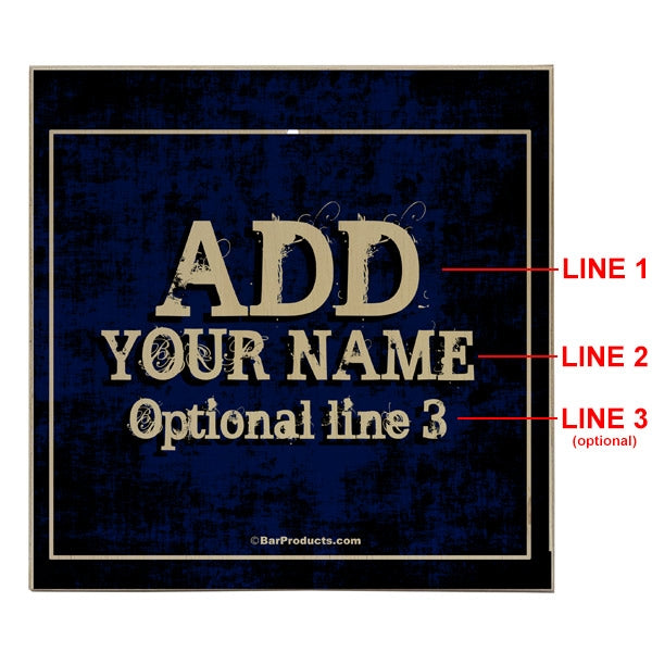 Personalized Large Tabletop Ring Toss Game - Grunge Blue for Indoor/Outdoor Parties, Family Gatherings & Backyard Fun