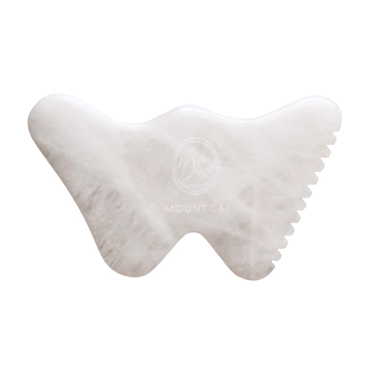 Vitality Qi White Jade Gua Sha Massage Tool for Face & Body - Natural Skincare & Lymphatic Drainage for Glowing Skin | Perfect for Home Spa & Self-Care Routine