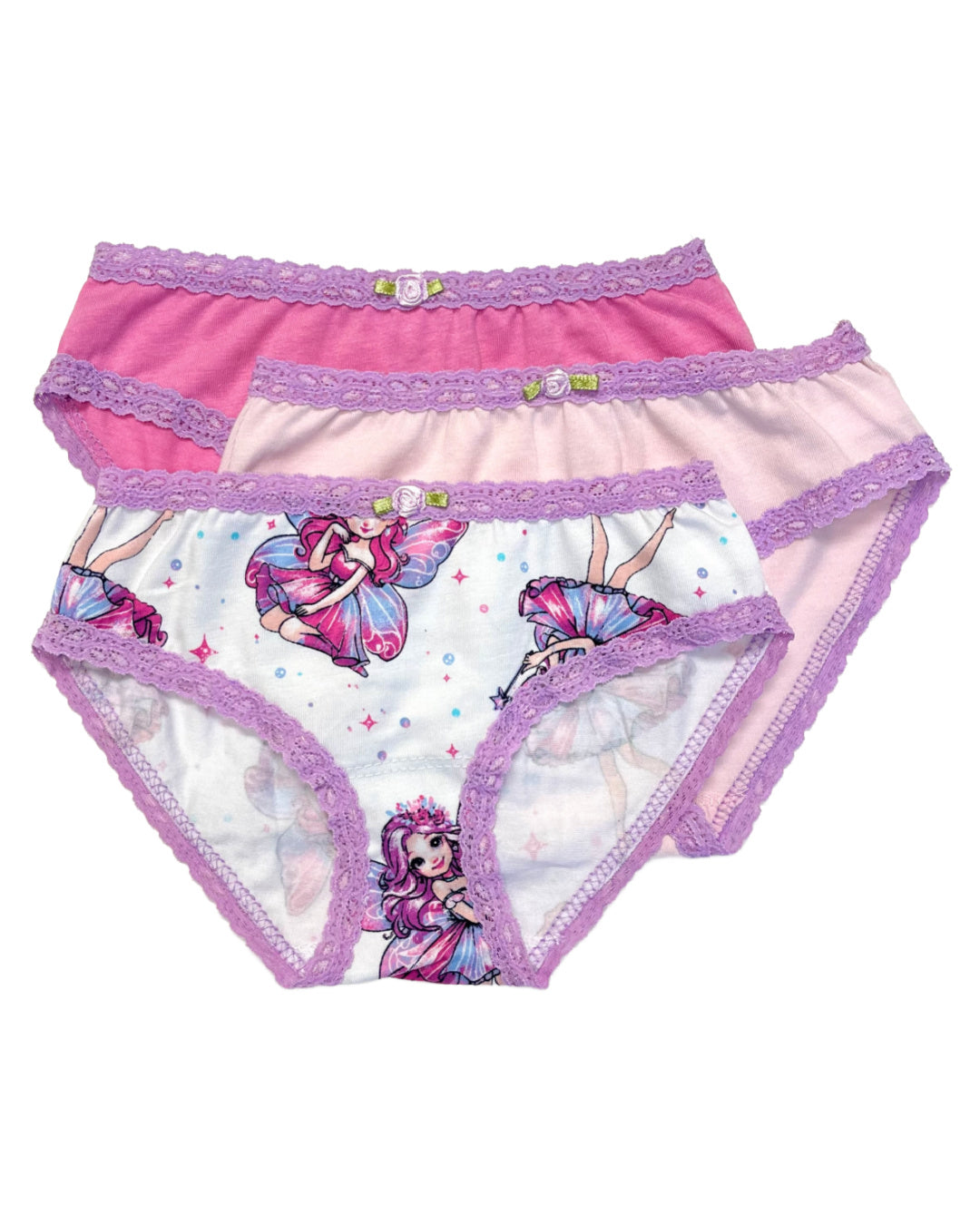 Fairy 3 Pack Women's Cotton Underwear - Soft Breathable Panties for Everyday Comfort | Perfect for Work, Travel & Lounge Wear