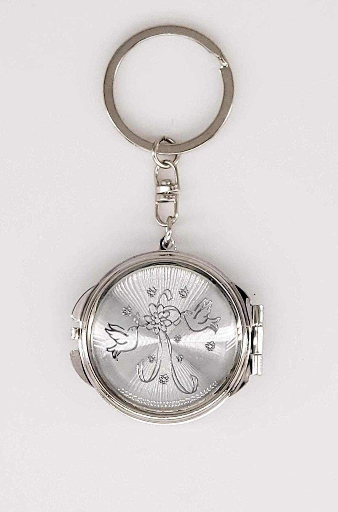 12-Pack Wedding Dove Mirror Keychains - Elegant Wedding Favors, Gifts & Accessories for Bridal Showers, Receptions & Anniversary Celebrations