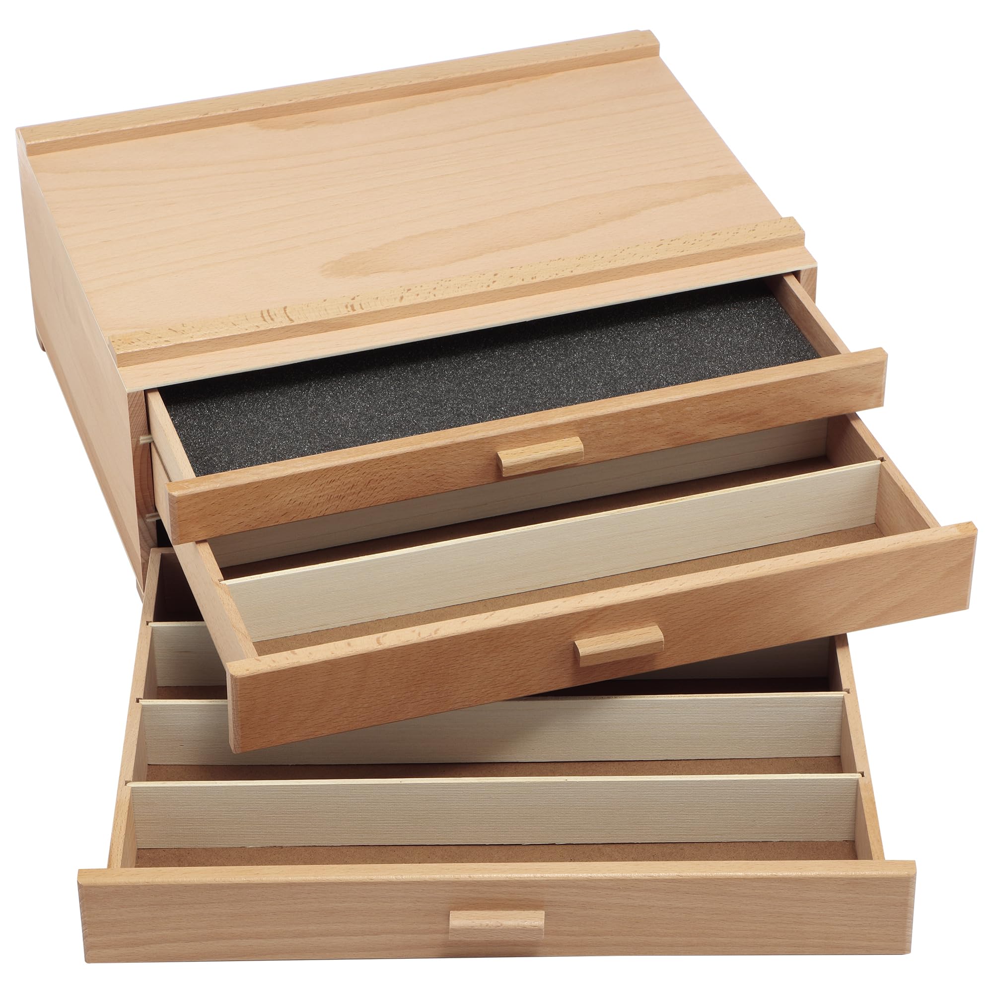 Premium 3-Drawer Artists Storage Chest - Organize Paint Tubes, Brushes, Pencils & Markers - Studio Art Supply Organizer Set of 2 - Perfect for Painting Classes, Home Studios & Craft Rooms