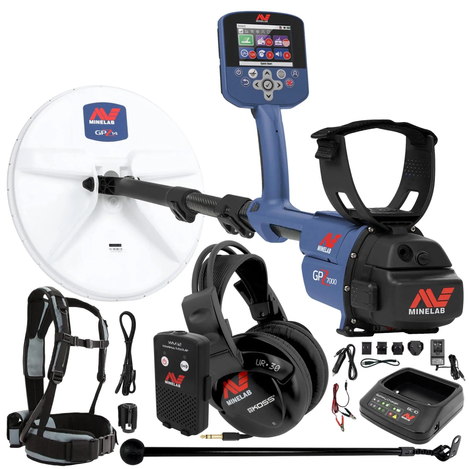 Minelab GPZ 7000 Gold Detector & Gold Monster 1000 Metal Detector Kit - Professional Gold Prospecting Equipment for Treasure Hunting & Outdoor Adventures