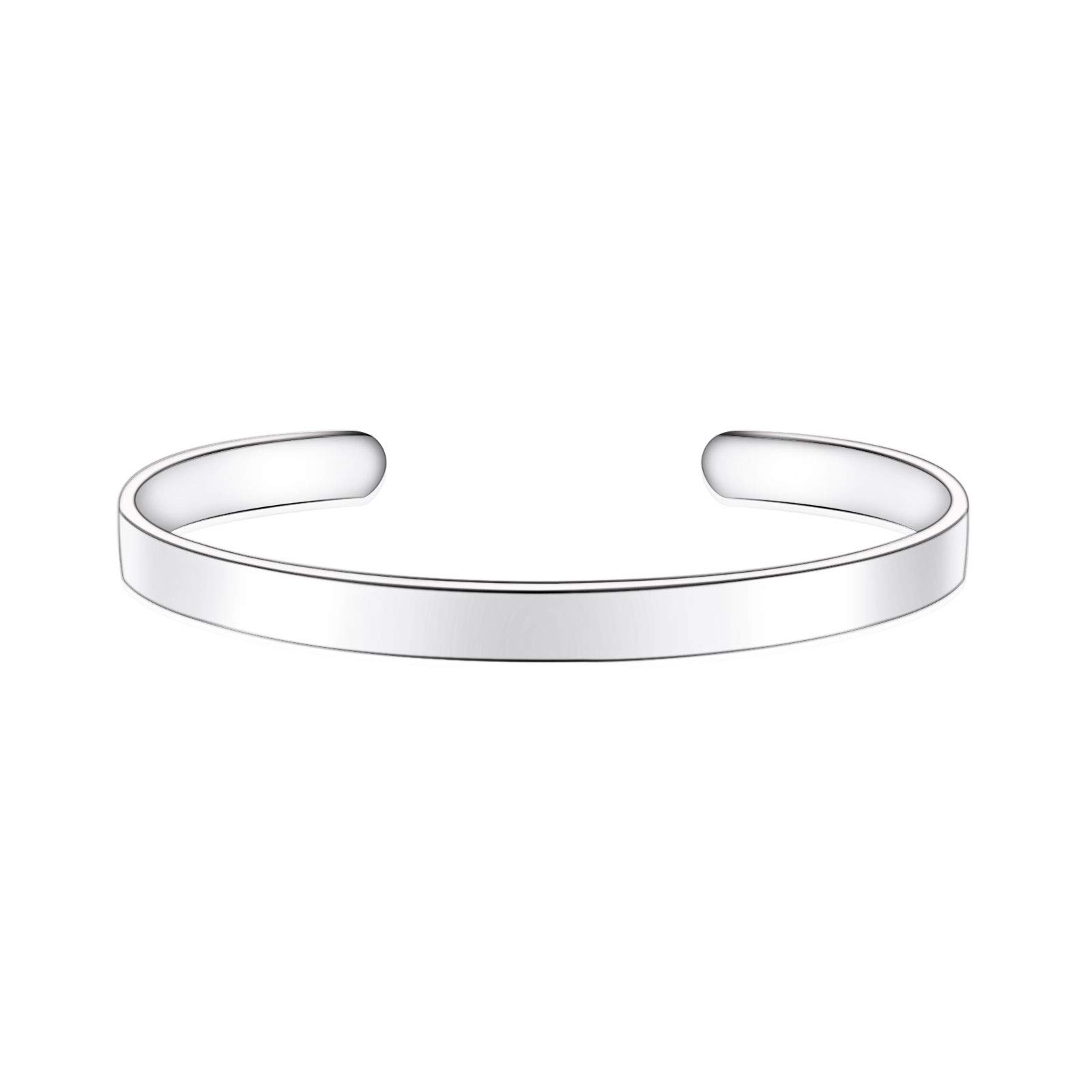 Inspirational Stainless Steel Cuff Bracelet for Women & Girls - Personalized Engraved Mantra Bangle C2281 | Motivational Jewelry Gift for Birthday, Graduation & Daily Wear