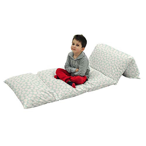 Ambesonne Pastel Floor Pillow Lounger Cover - Grunge Style Blemishes Pattern with Round Brush Strokes & Paint Splash Effect - Printed Fabric Case for 5 Pillows (88