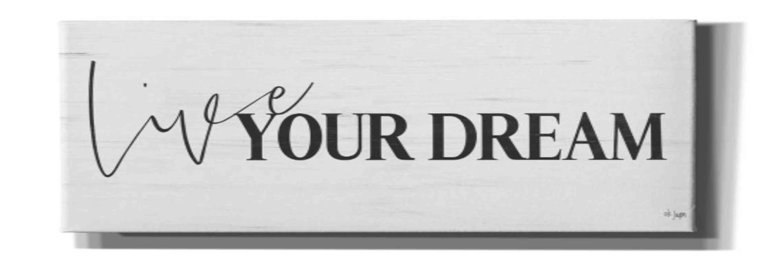 Epic Graffiti 'Live Your Dream' by Jaxn Blvd - Modern Canvas Wall Art Print 36x12 Inches - Urban Home Decor for Living Room, Bedroom & Office