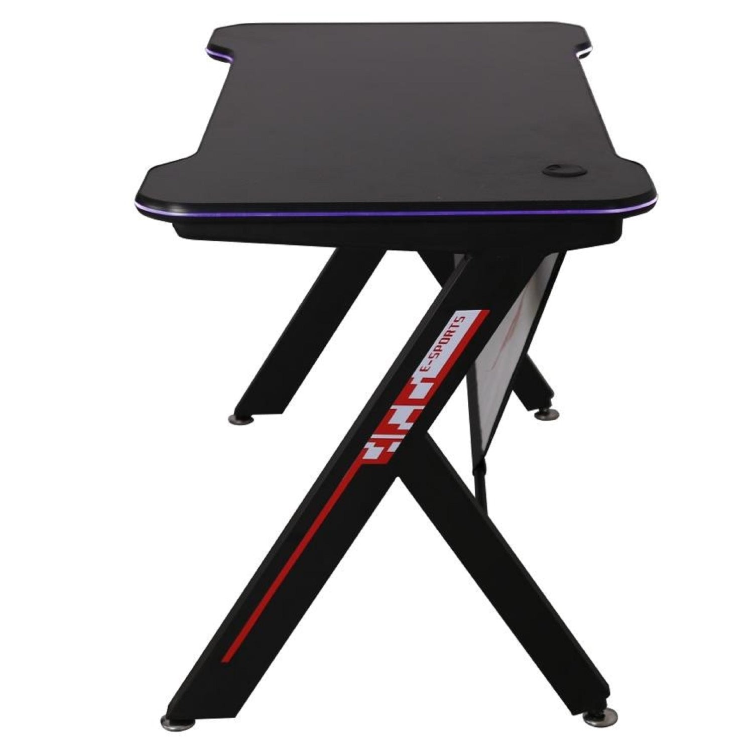 R100 LED Gaming Desk - RGB Illuminated Ergonomic Computer Desk for Gamers & Streamers - Perfect for Gaming Setups, Home Office & Streaming Studios