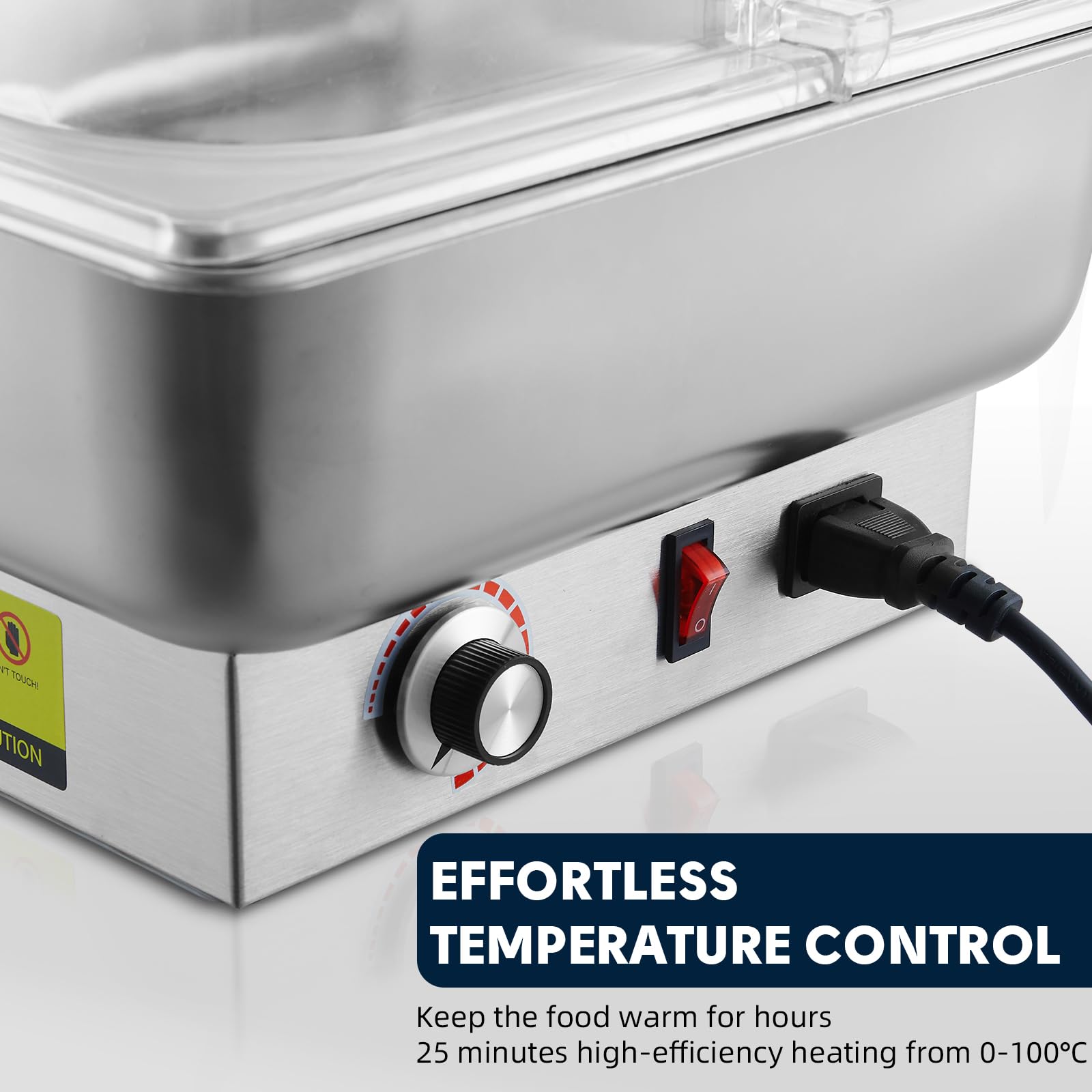 Electric Chafing Dish Buffet Set - 2 x 4.5QT Half Size with Adjustable Temperature & Roll Top Lid - 700W Catering Warmers for Parties, Buffets & Events - Perfect for Restaurants, Weddings & Home Entertaining