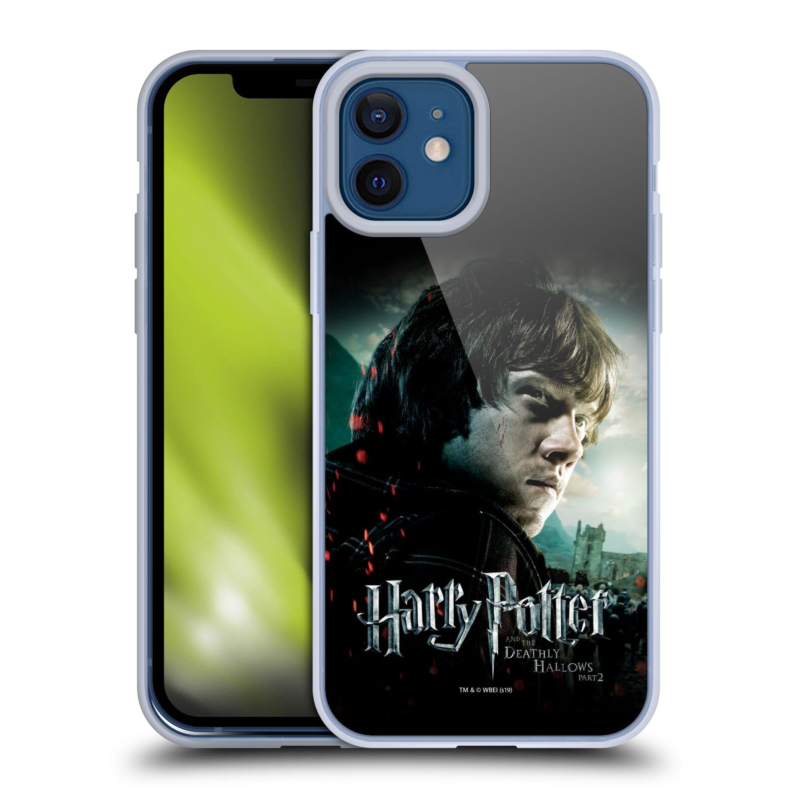 Official Harry Potter Ron Weasley Deathly Hallows iPhone 12 Case - Soft Gel Phone Cover Compatible with iPhone 12/12 Pro - Perfect for Fans, School, Work & Everyday Use