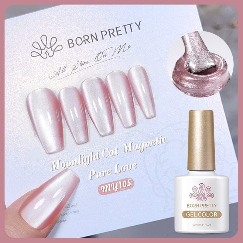 8 Colors Moonlight Cat Magnetic Gel Polish Set - 10ml Pure Love Series for Nail Art, DIY Manicure & Gift Giving