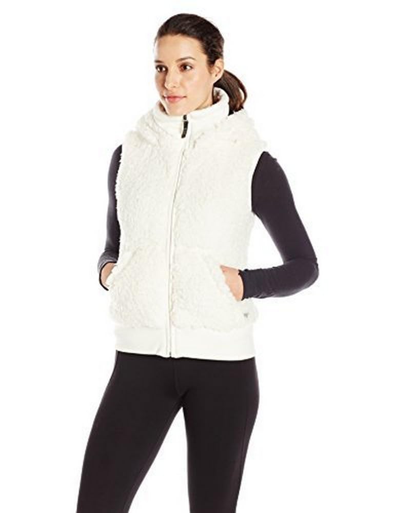 Andrew Marc Sport Women's Marc New York Performance Hooded Sherpa Fur Vest - Cozy Winter Outerwear for Casual Wear & Outdoor Activities