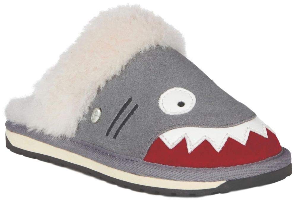 EMU Australia Shark Slipper - Kids' Soft Plush House Slippers with Non-Slip Sole | Perfect for Indoor Play, Cozy Home Wear & Fun Gift for Children