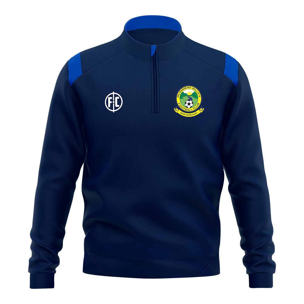 Blenheim Valley Club Contrast 1/4 Zip Pullover - Men's Stylish Quarter-Zip Sweater for Golf, Casual Wear & Outdoor Activities