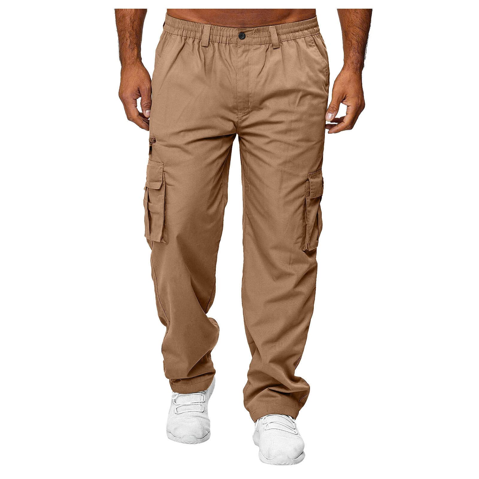 WENKOMG1 Men's Tactical Pants with Multiple Pockets | Expandable Waist Combat Pants | Waterproof & Multifunctional Tactical Bottoms for Outdoor, Hiking, and Work
